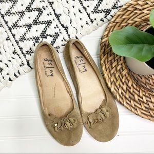 FS/NY French Sole tan swiped flats